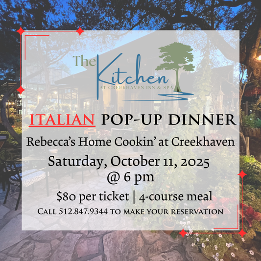 Pop-Up Italian Dinner October 11, 2025